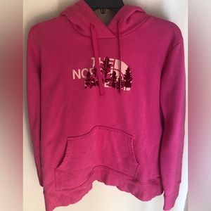 Pink North Face hoodie